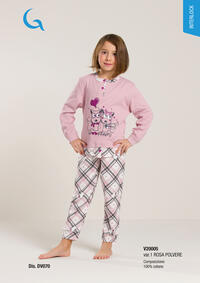 PIGIAMA BAMBINA M/L V20005 Tellini S.r.l. Ingrosso Abbigliamento